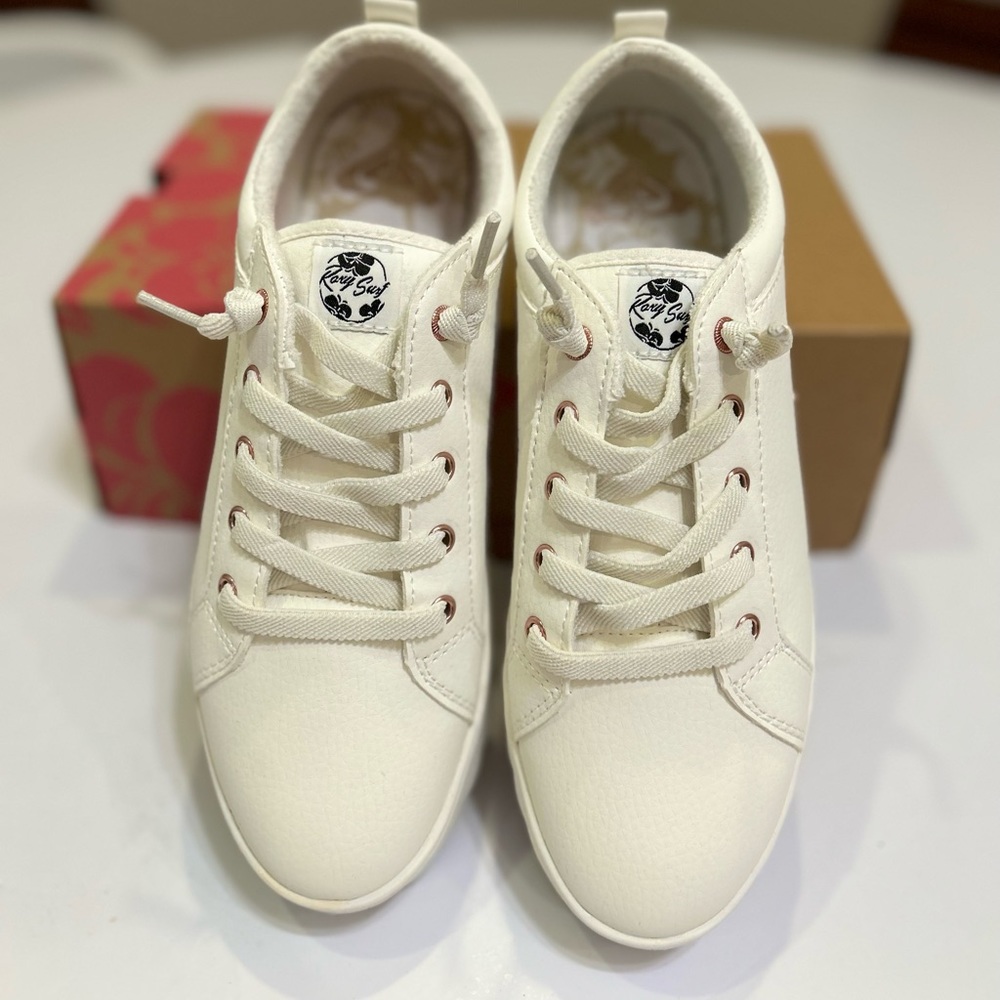 Roxy Sheilahh Platform Casual Shoe Sneaker White Size 8.5